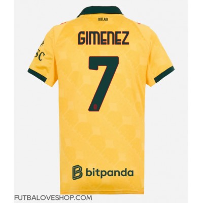 Dres AC Milan Santiago Gimenez #7 Tretina pre Ženy 2025-26 Krátky Rukáv Dres AC Milan Santiago Gimenez #7 Tretina pre Ženy 2025-26 Krátky Rukáv